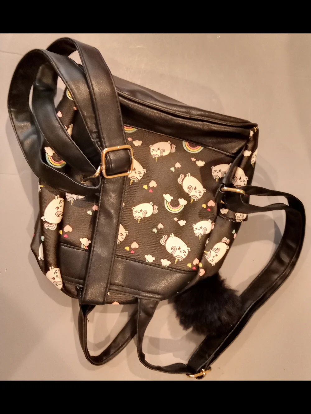 LD Pusheen Cat Unicorn Rainbow Hearts Mini Backpack
